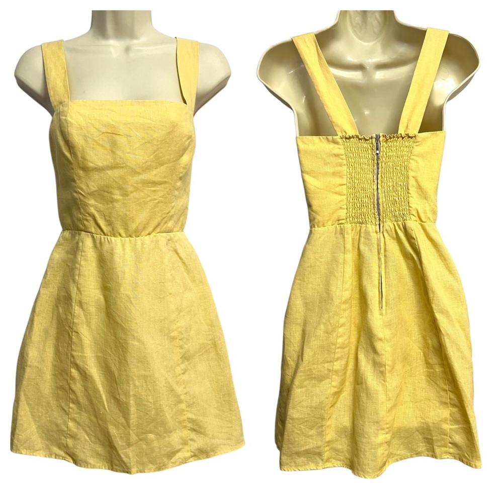 Reformation Yellow Mini Dress